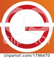 Poster, Art Print Of Orange And Red Round And Square Letter G Icon