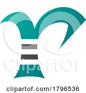 Persian Green And Black Striped Letter R Icon