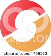 Poster, Art Print Of Orange And Red Letter O Icon With An S Shape In The Middle