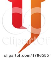 Poster, Art Print Of Orange And Red Lowercase Letter Y Icon