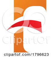 Orange And Red Letter F Icon With Pointy Tips