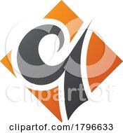 Orange And Black Diamond Shaped Letter Q Icon