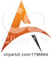 Orange And Black Spiky Arch Shaped Letter A Icon