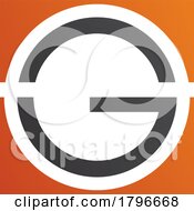 Poster, Art Print Of Orange And Black Round And Square Letter G Icon