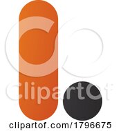 Poster, Art Print Of Orange And Black Rounded Letter L Icon