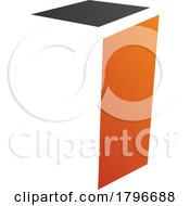 Poster, Art Print Of Orange And Black Folded Letter I Icon