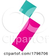Poster, Art Print Of Magenta And Green Letter I Icon With A Square And Rectangle
