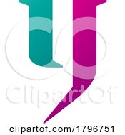 Poster, Art Print Of Magenta And Green Lowercase Letter Y Icon