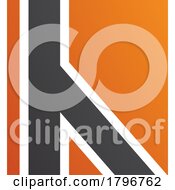 Poster, Art Print Of Orange And Black Letter H Icon With Straight Lines