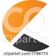 Poster, Art Print Of Orange And Black Letter C Icon With Half Circles