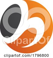 Poster, Art Print Of Orange And Black Circle Shaped Letter H Icon
