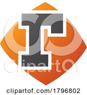 Orange And Black Bulged Square Shaped Letter R Icon
