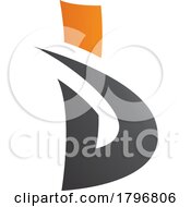 Poster, Art Print Of Orange And Black Bold Spiky Letter B Icon