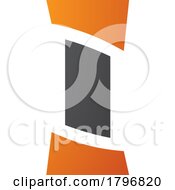 Poster, Art Print Of Orange And Black Antique Pillar Shaped Letter I Icon