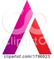 Poster, Art Print Of Magenta And Red Trapezium Shaped Letter A Icon