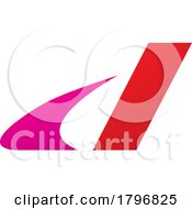 Poster, Art Print Of Magenta And Red Italic Swooshy Letter D Icon