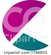 Poster, Art Print Of Magenta And Persian Green Letter C Icon With Half Circles