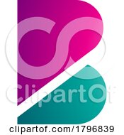 Poster, Art Print Of Magenta And Persian Green Bold Letter B Icon