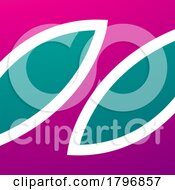 Poster, Art Print Of Magenta And Green Square Shaped Letter Z Icon