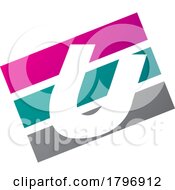 Poster, Art Print Of Magenta And Green Rectangular Shaped Letter U Icon