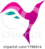 Poster, Art Print Of Magenta And Green Rising Bird Shaped Letter Y Icon