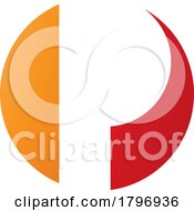 Poster, Art Print Of Orange And Red Circle Shaped Letter P Icon