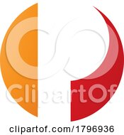 Orange And Red Circle Shaped Letter P Icon