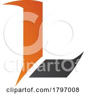 Orange And Black Letter L Icon With Sharp Spikes