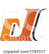 Orange And Black Lowercase Italic Letter D Icon