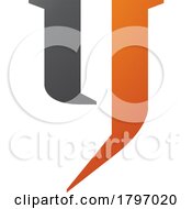 Poster, Art Print Of Orange And Black Lowercase Letter Y Icon