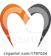 Orange And Black Parachute Shaped Letter M Icon