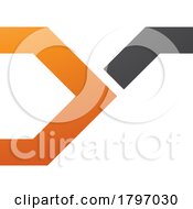 Poster, Art Print Of Orange And Black Rail Switch Shaped Letter Y Icon