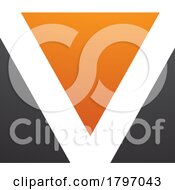 Poster, Art Print Of Orange And Black Rectangular Shaped Letter V Icon