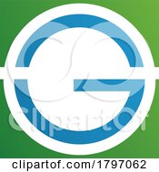 Poster, Art Print Of Green And Blue Round And Square Letter G Icon