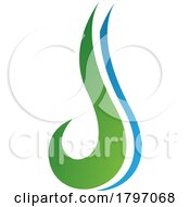 Poster, Art Print Of Green And Blue Hook Shaped Letter J Icon