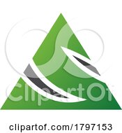 Poster, Art Print Of Green And Black Triangle Shaped Letter S Icon