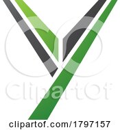 Poster, Art Print Of Green And Black Uppercase Letter Y Icon
