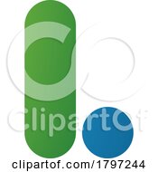 Poster, Art Print Of Green And Blue Rounded Letter L Icon