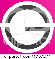 Poster, Art Print Of Magenta And Black Round And Square Letter G Icon