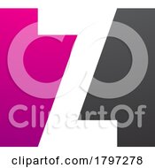 Poster, Art Print Of Magenta And Black Rectangle Shaped Letter Z Icon