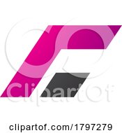 Poster, Art Print Of Magenta And Black Rectangular Italic Letter C Icon