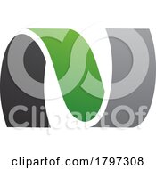 Green And Black Wavy Shaped Letter N Icon