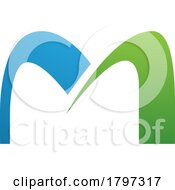 Green And Blue Arch Shaped Letter M Icon