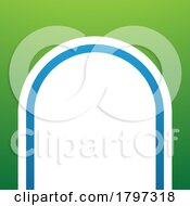 Green And Blue Arch Shaped Letter N Icon