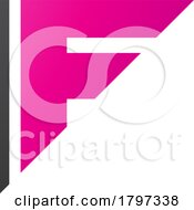 Poster, Art Print Of Magenta And Black Triangular Letter F Icon