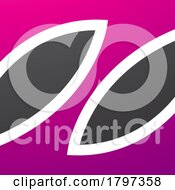 Poster, Art Print Of Magenta And Black Square Shaped Letter Z Icon