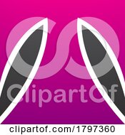 Magenta And Black Square Shaped Letter T Icon