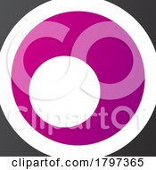 Poster, Art Print Of Magenta And Black Square Letter O Icon