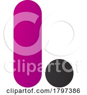 Poster, Art Print Of Magenta And Black Rounded Letter L Icon
