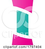 Poster, Art Print Of Magenta And Green Antique Pillar Shaped Letter I Icon